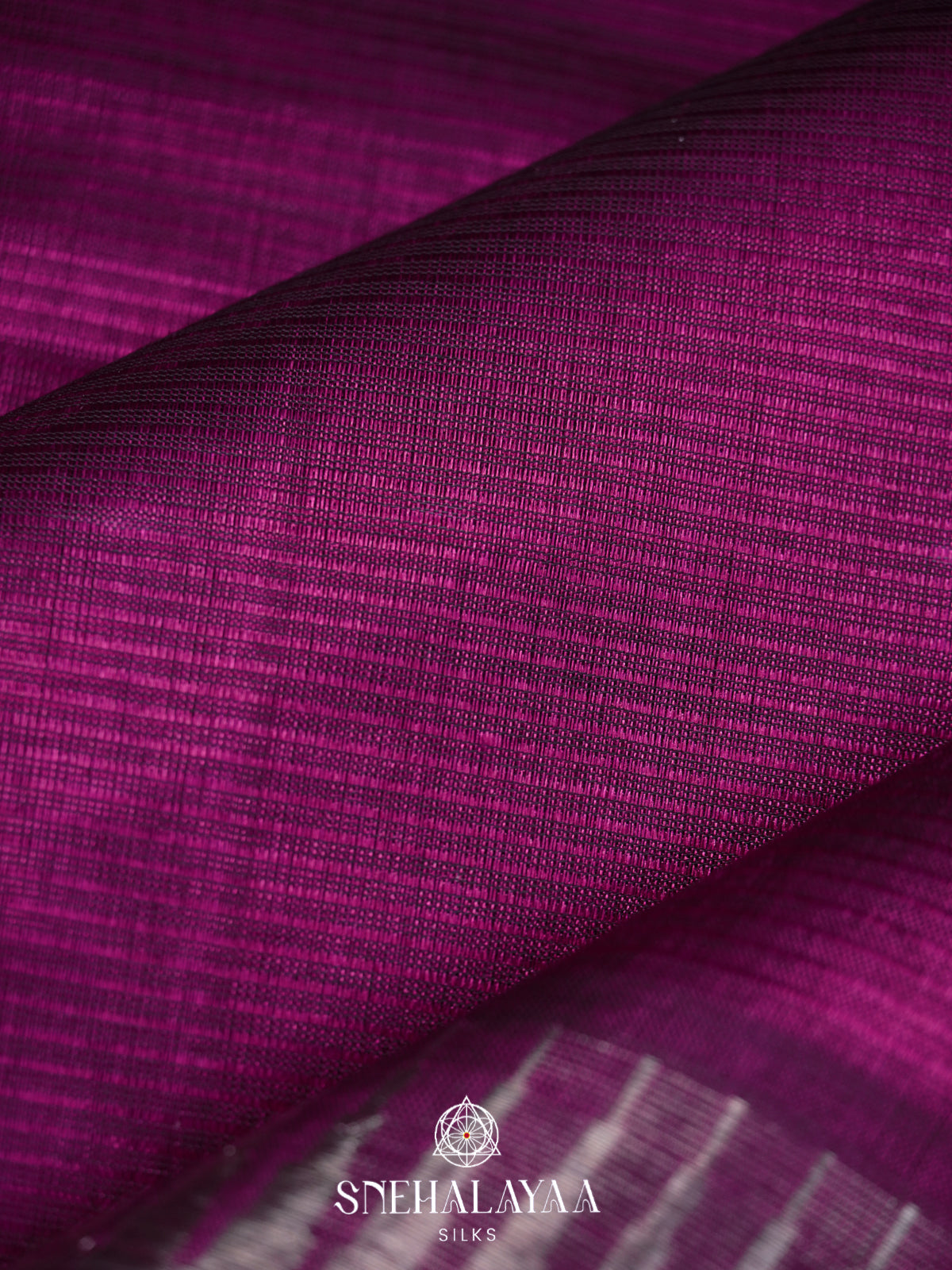 Magenta Mangalagiri Silk Cotton Saree