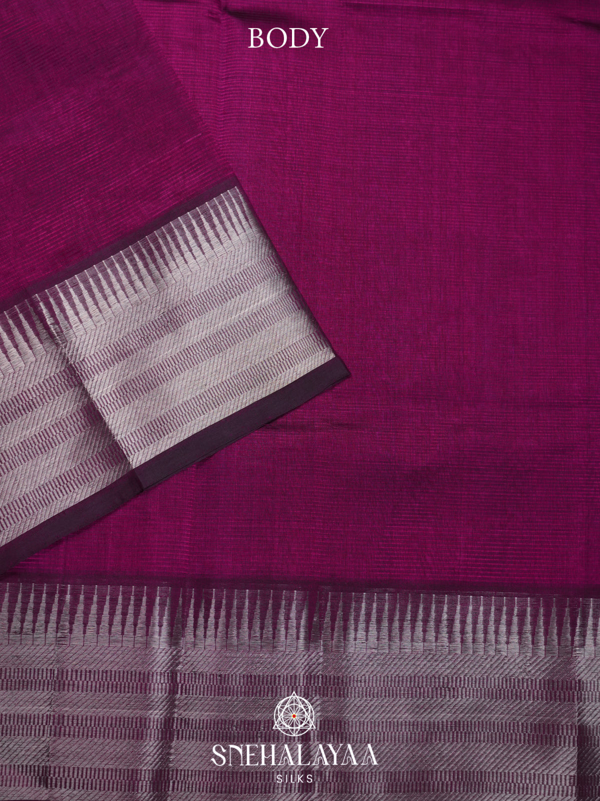Magenta Mangalagiri Silk Cotton Saree