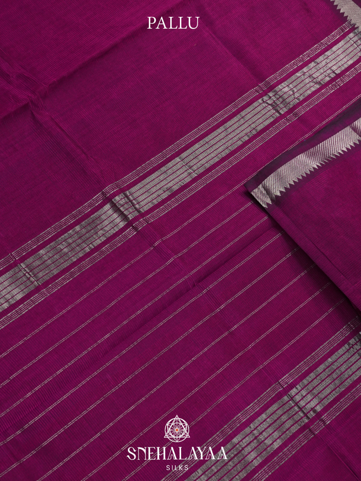 Magenta Mangalagiri Silk Cotton Saree