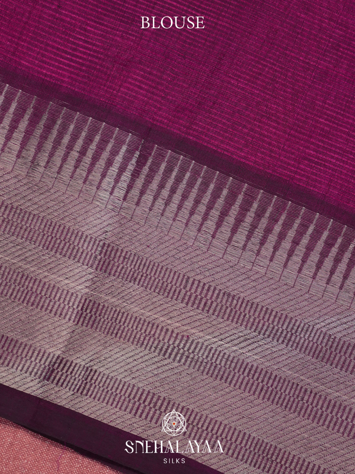 Magenta Mangalagiri Silk Cotton Saree
