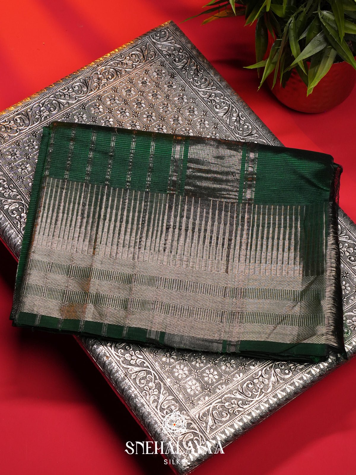 Green Mangalagiri Silk Cotton Saree