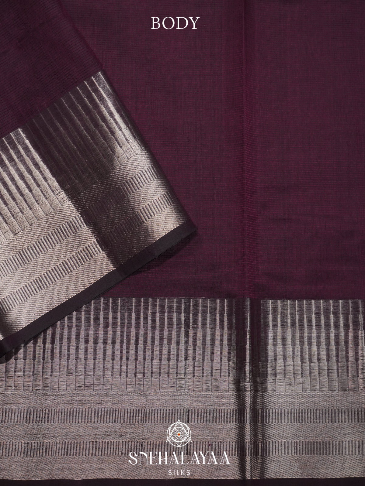 Plum Mangalagiri Silk Cotton Saree