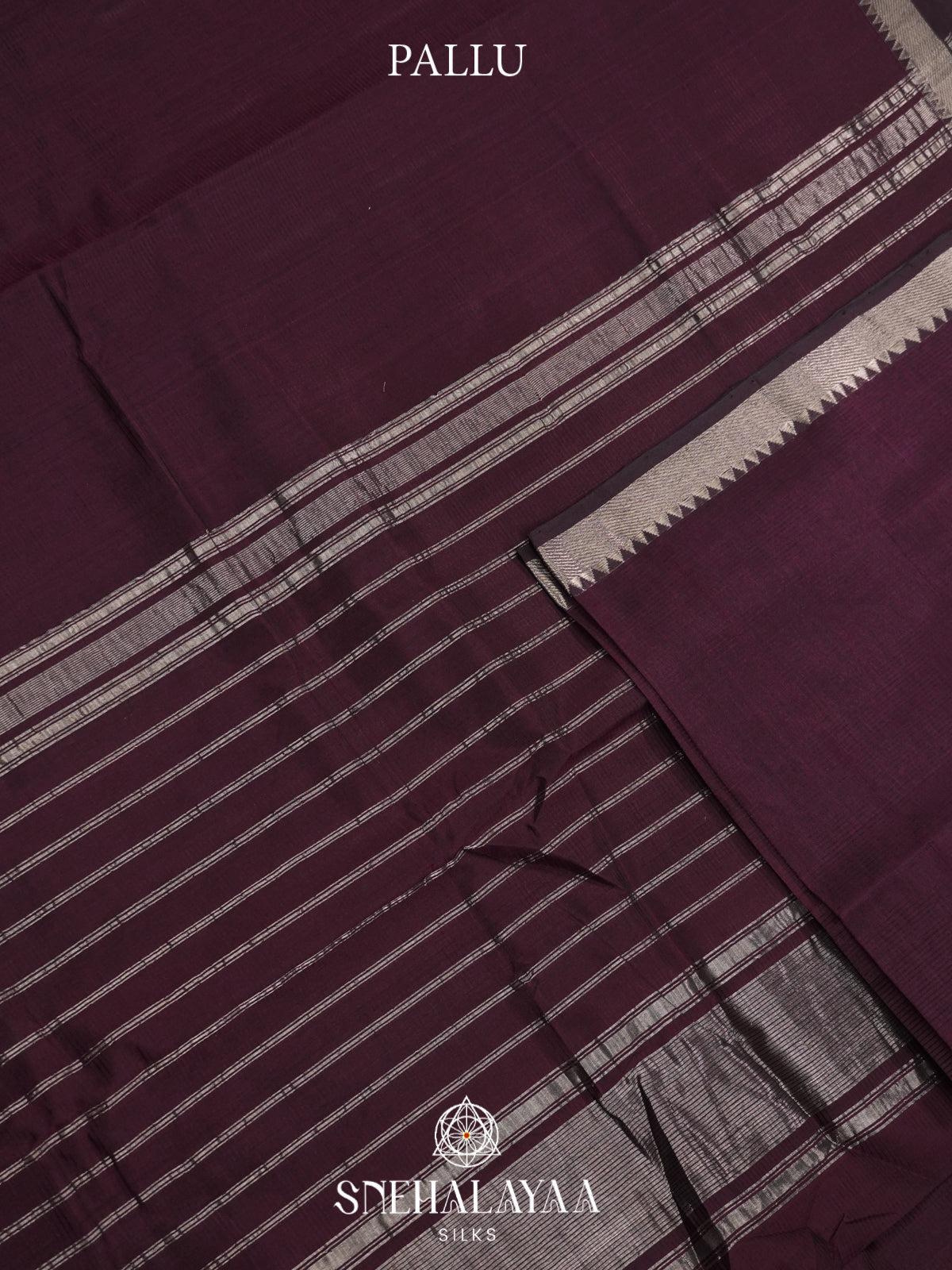 Plum Mangalagiri Silk Cotton Saree