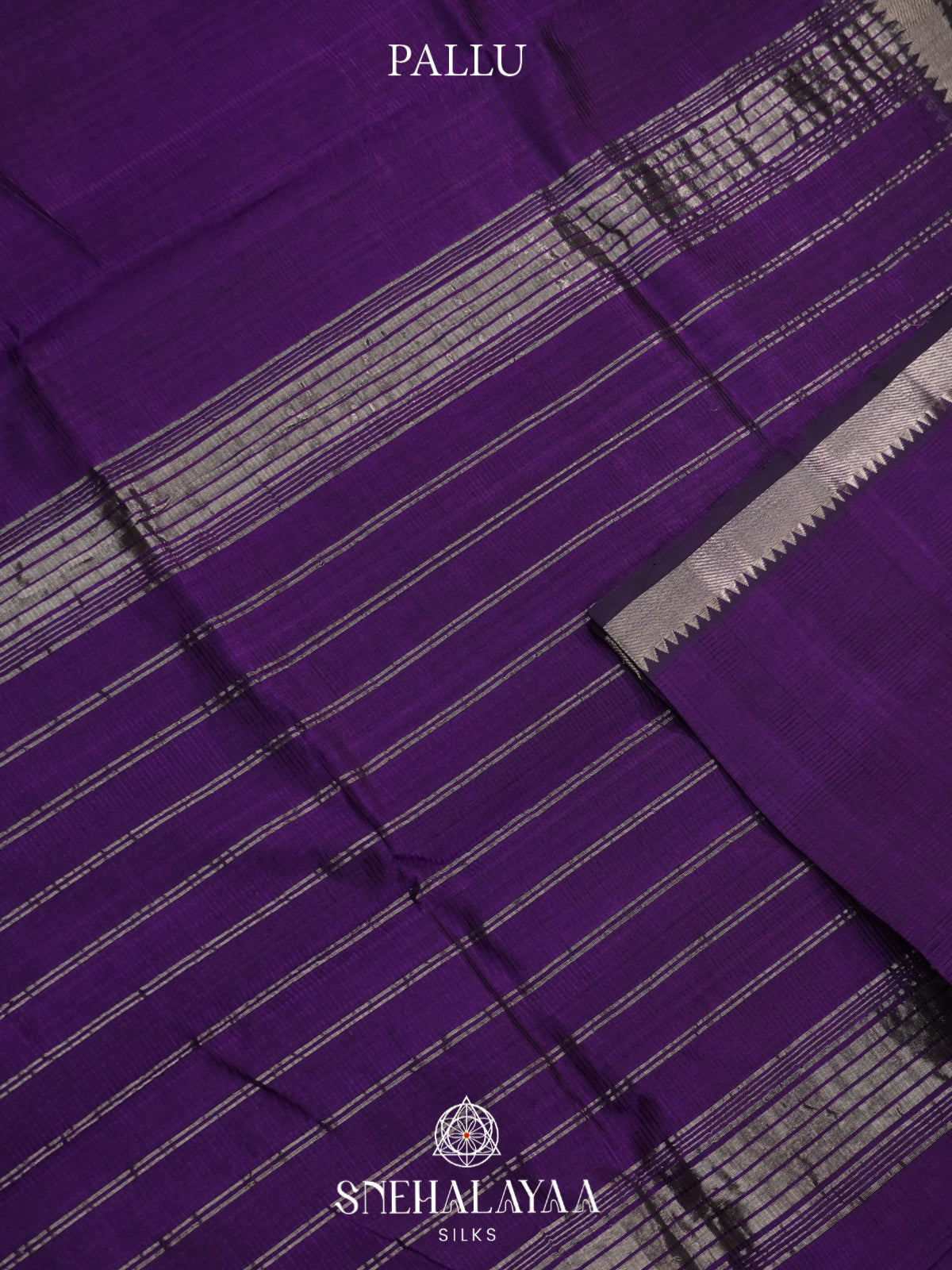 Purple Mangalagiri Silk Cotton Saree