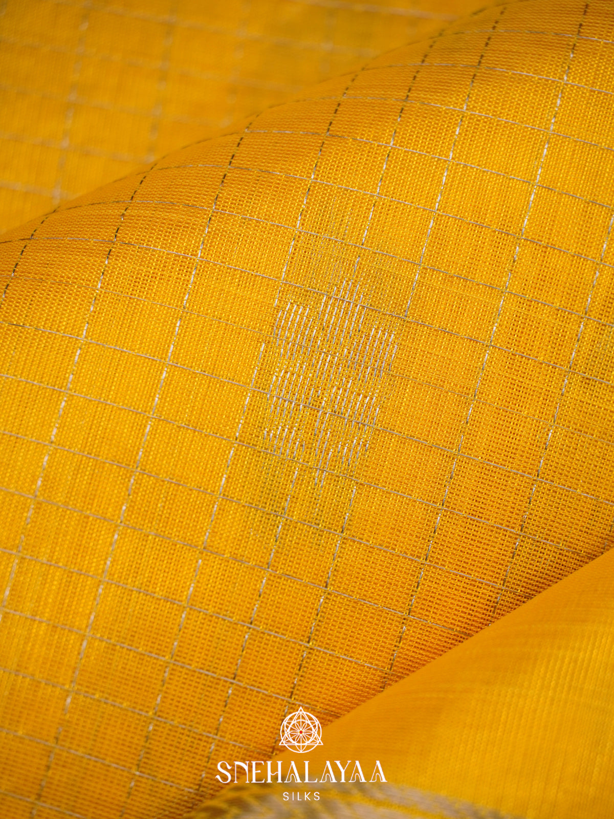 Yellow Mangalagiri Silk Cotton Saree