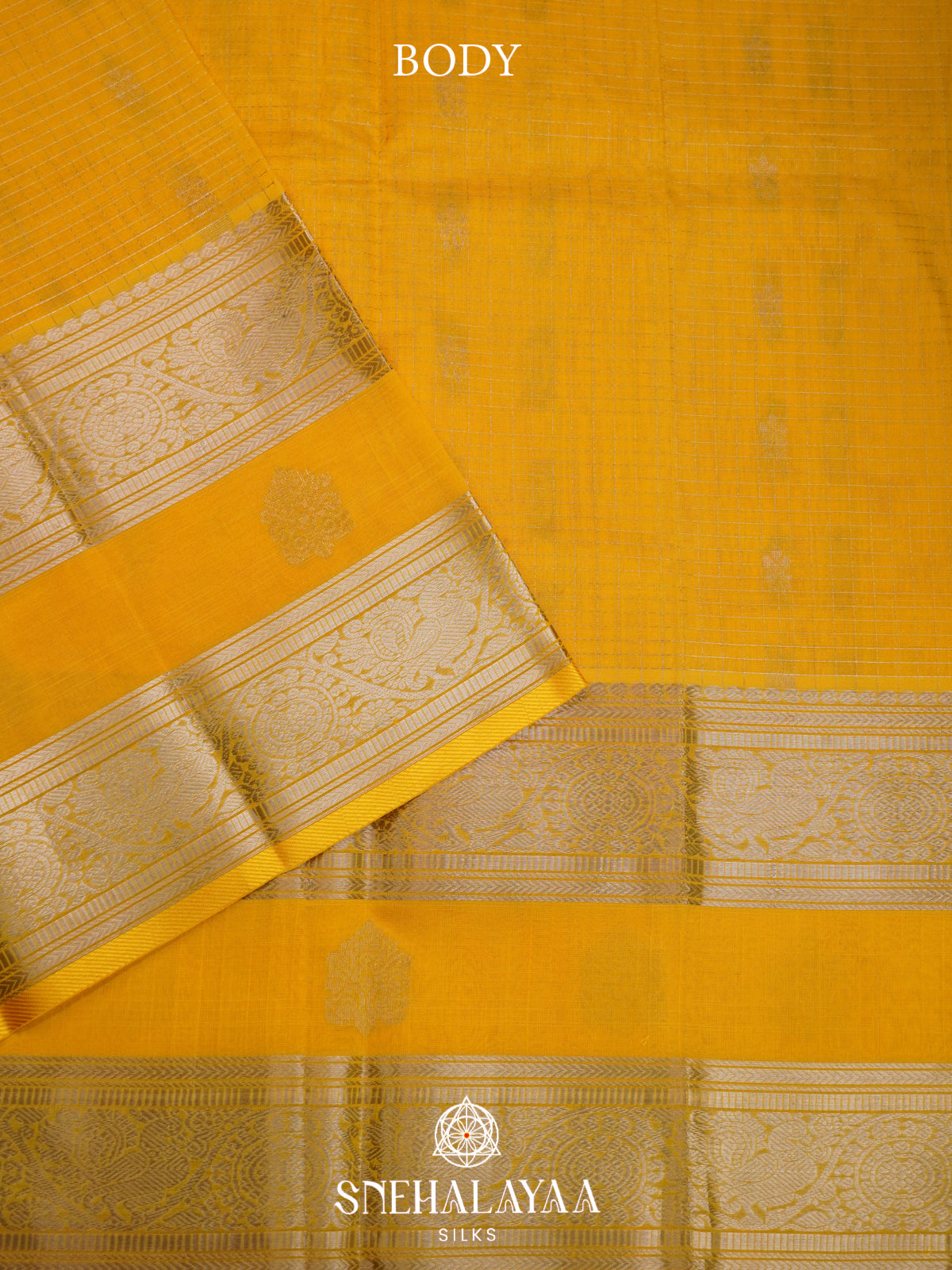 Yellow Mangalagiri Silk Cotton Saree