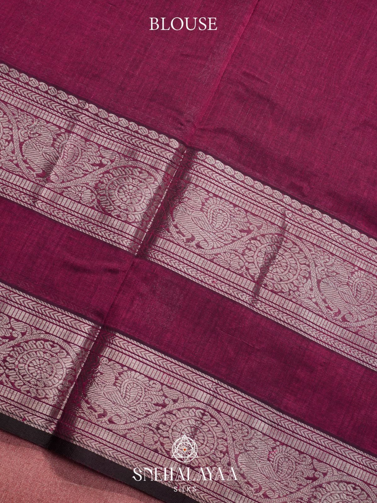 Wine Mangalagiri Silk Cotton Saree