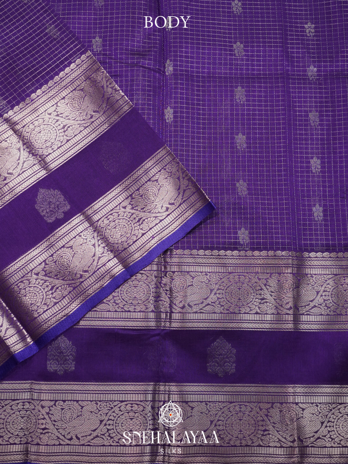 Royal Purple Mangalagiri Silk Cotton Saree