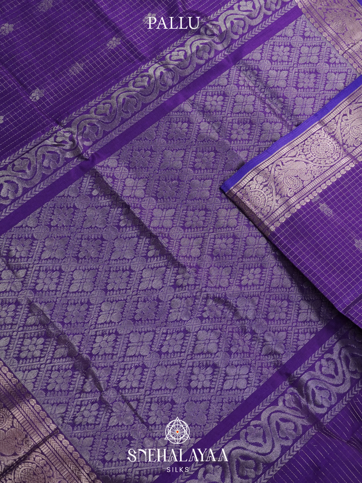 Royal Purple Mangalagiri Silk Cotton Saree
