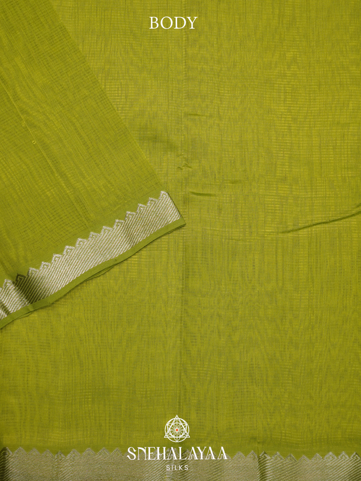 Lime Green Mangalagiri Silk Cotton