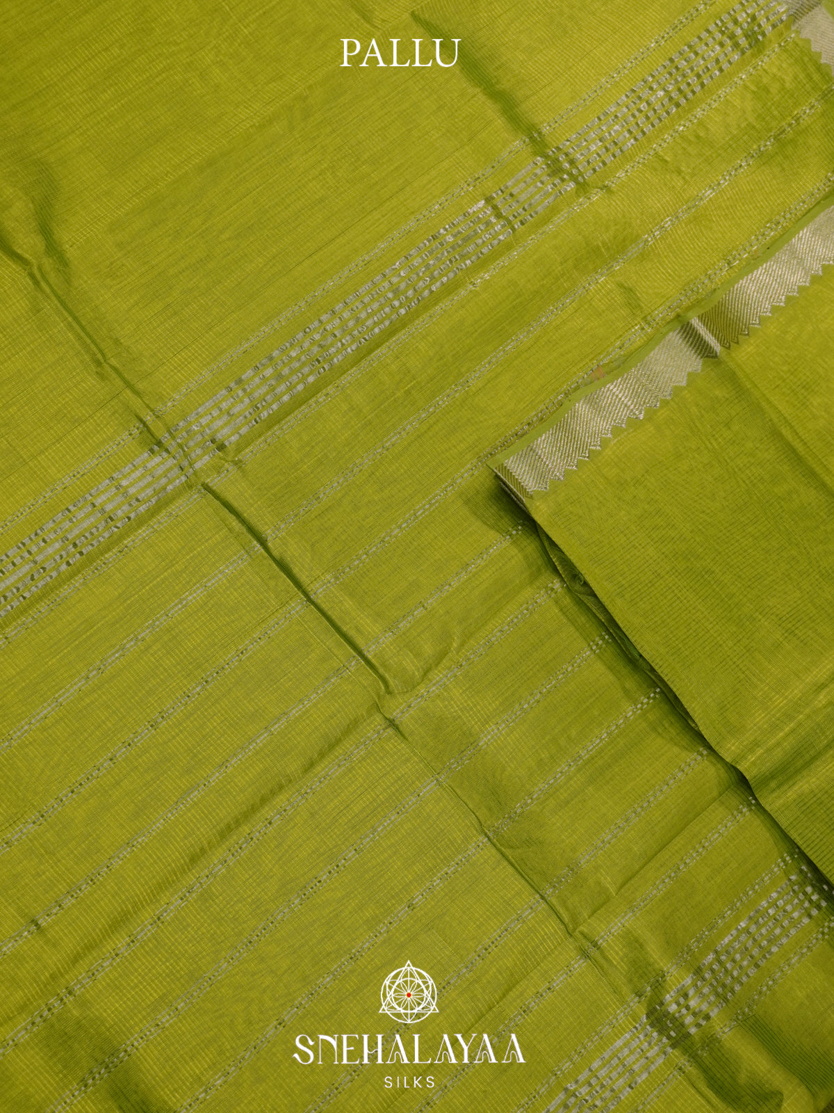 Lime Green Mangalagiri Silk Cotton