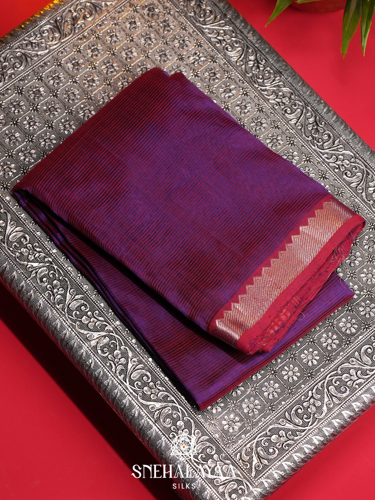 Purple Mangalagiri Silk Cotton
