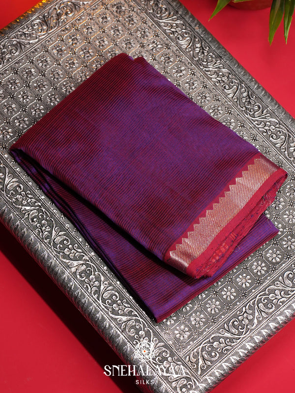 Purple Mangalagiri Silk Cotton