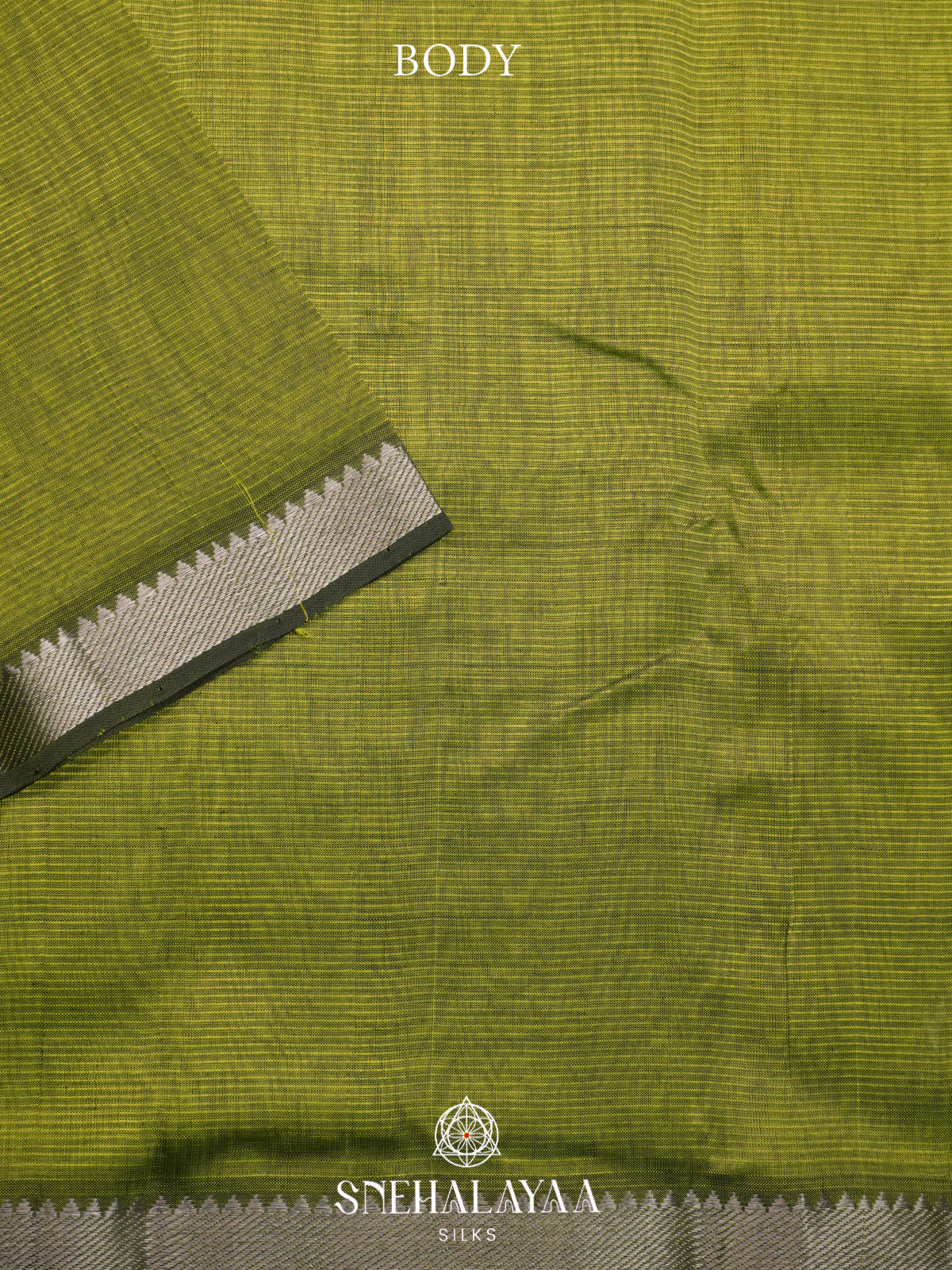 Lime Green Mangalagiri Silk Cotton