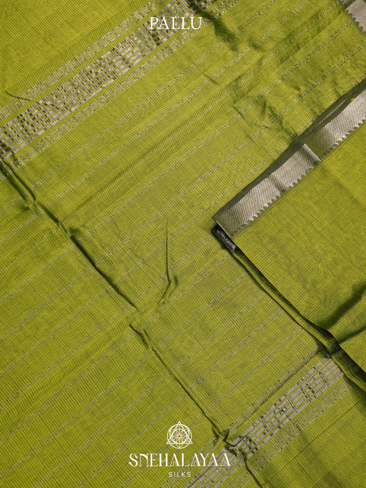 Lime Green Mangalagiri Silk Cotton