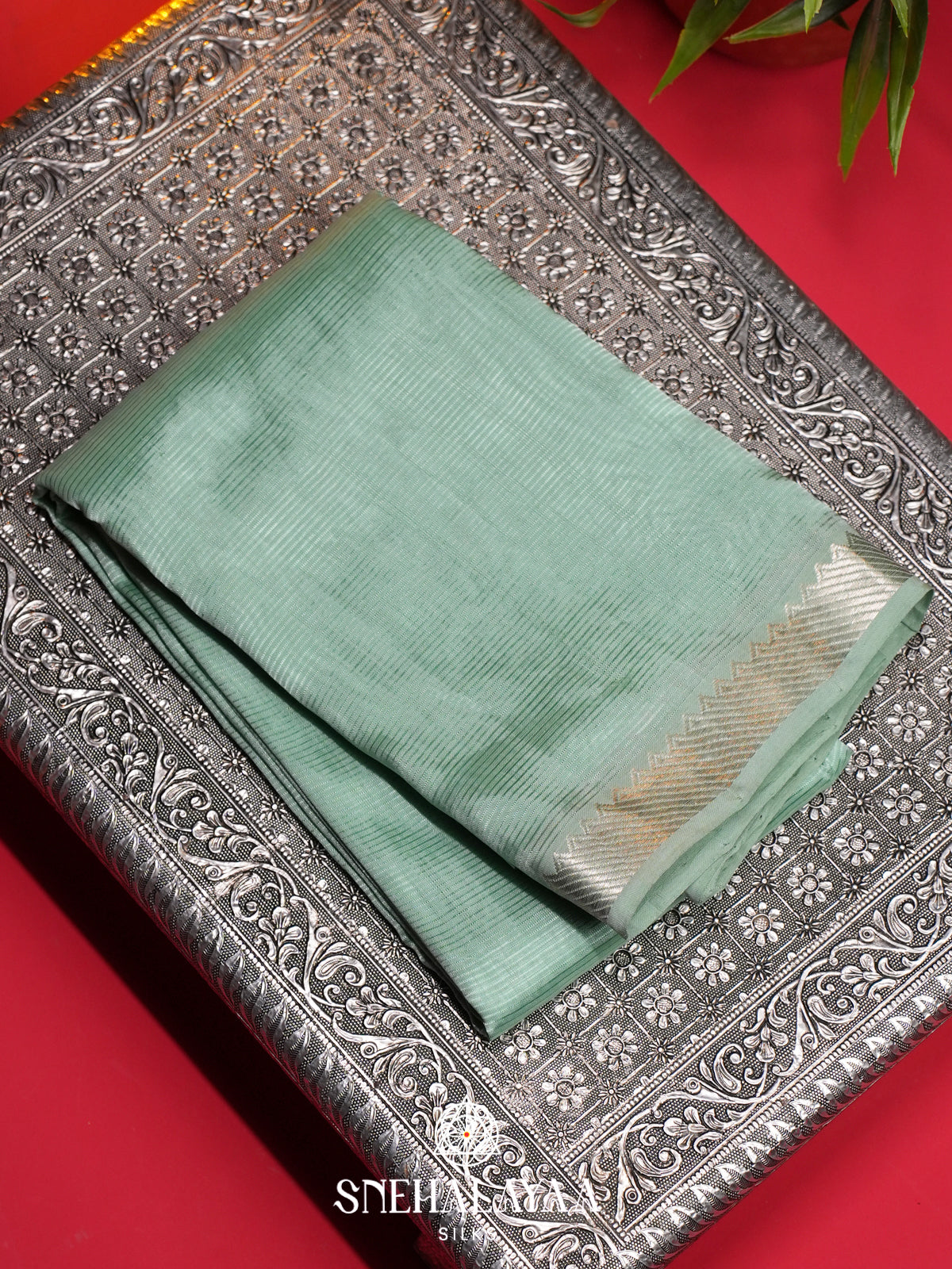 Mint Green Mangalagiri Silk Cotton