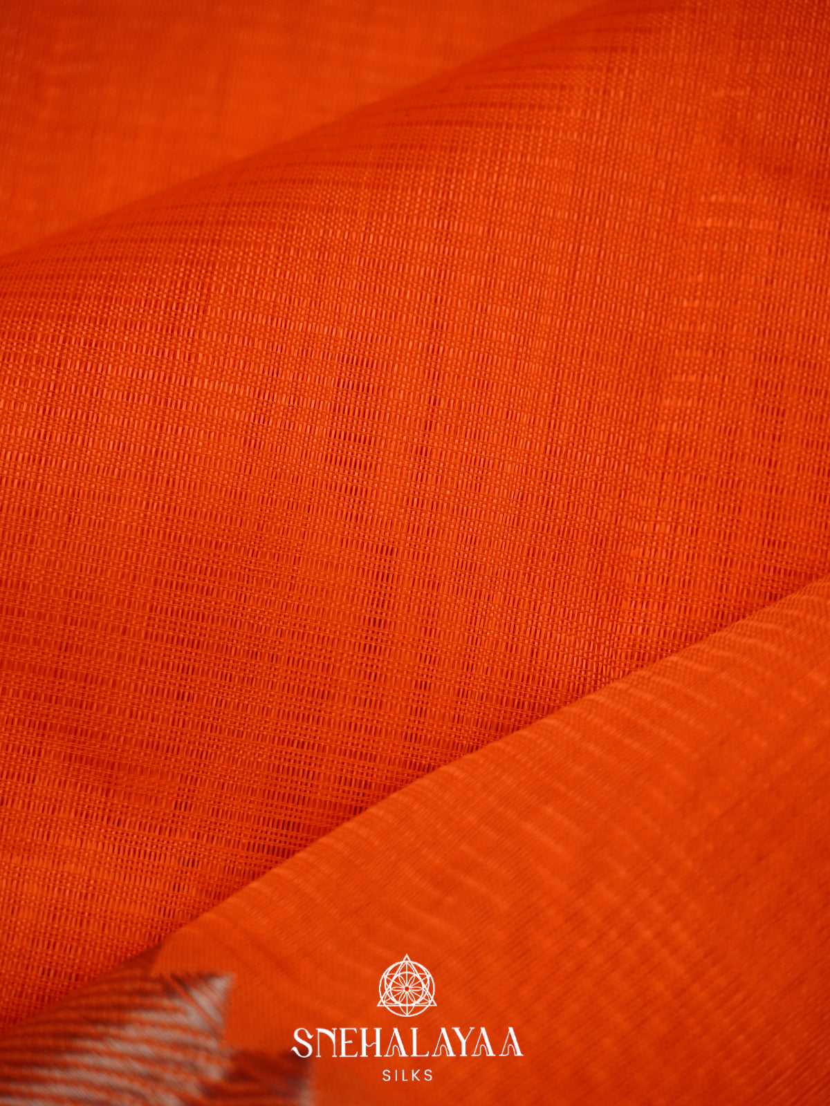 Rust Orange Mangalagiri Silk Cotton
