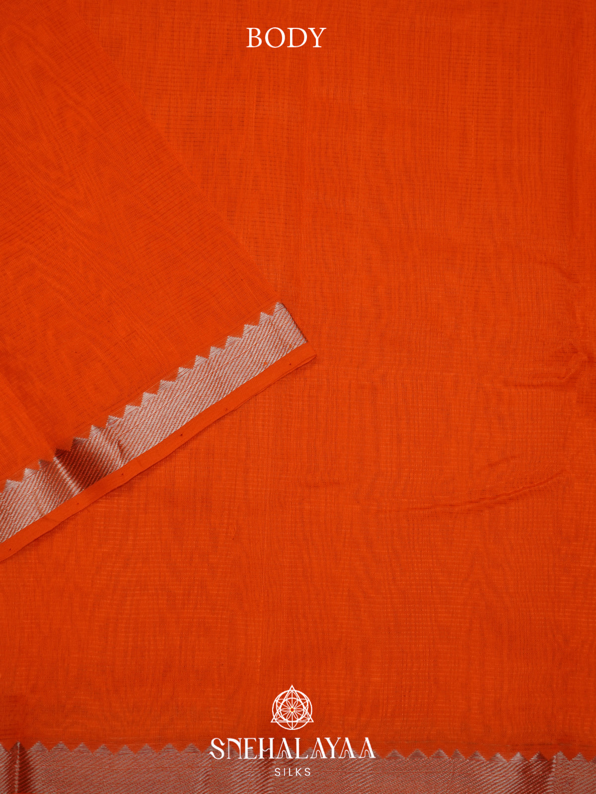 Rust Orange Mangalagiri Silk Cotton