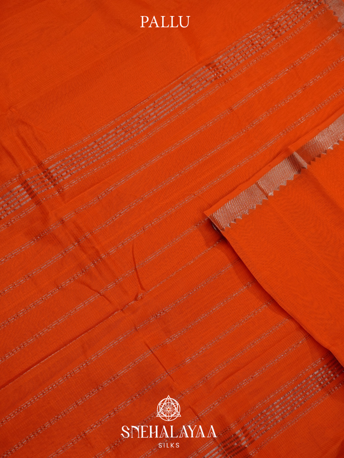 Rust Orange Mangalagiri Silk Cotton