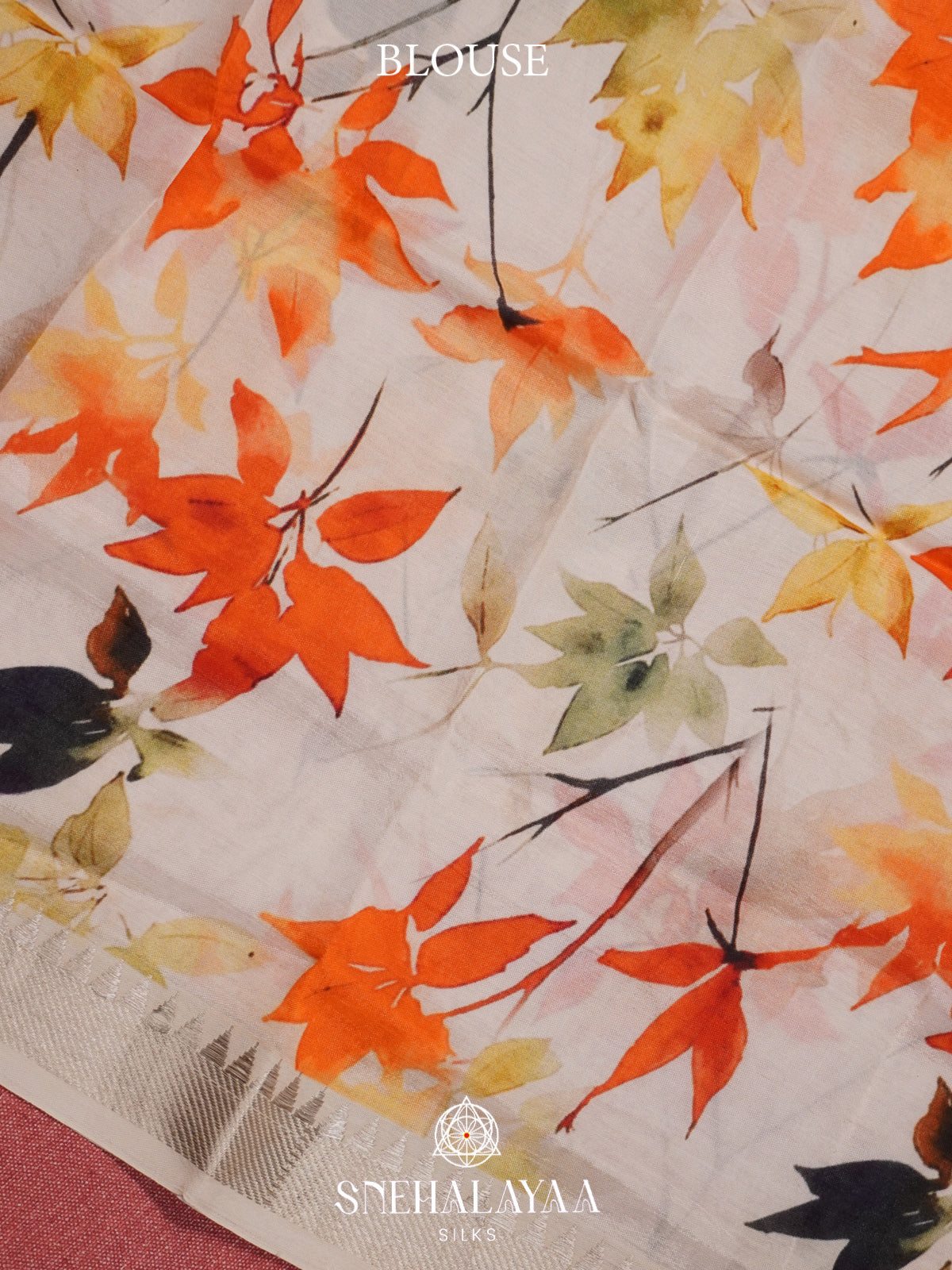 Rust Orange Mangalagiri Silk Cotton