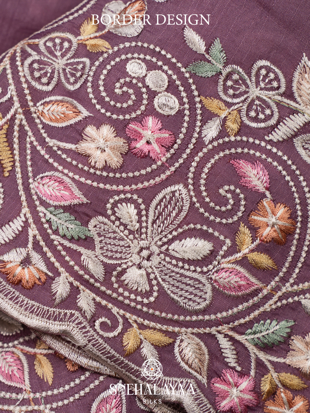 Lavender Raw Silk Saree