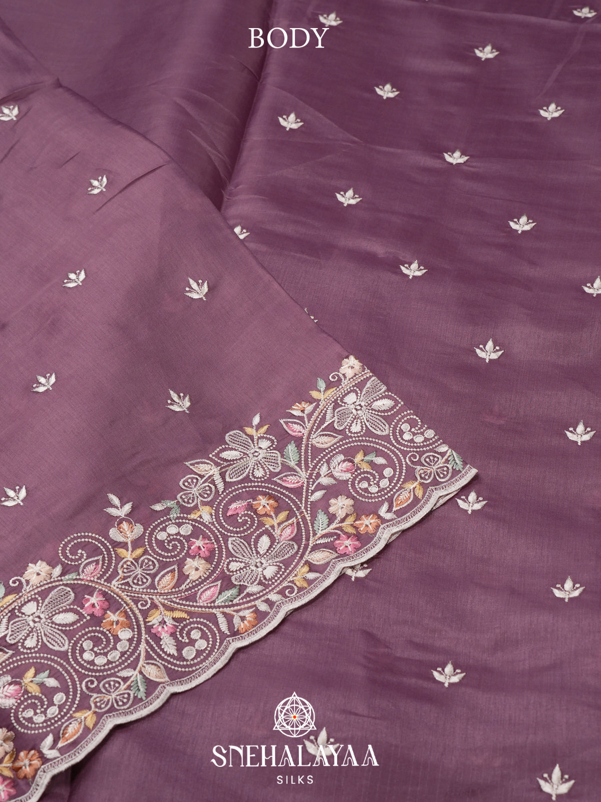 Lavender Raw Silk Saree