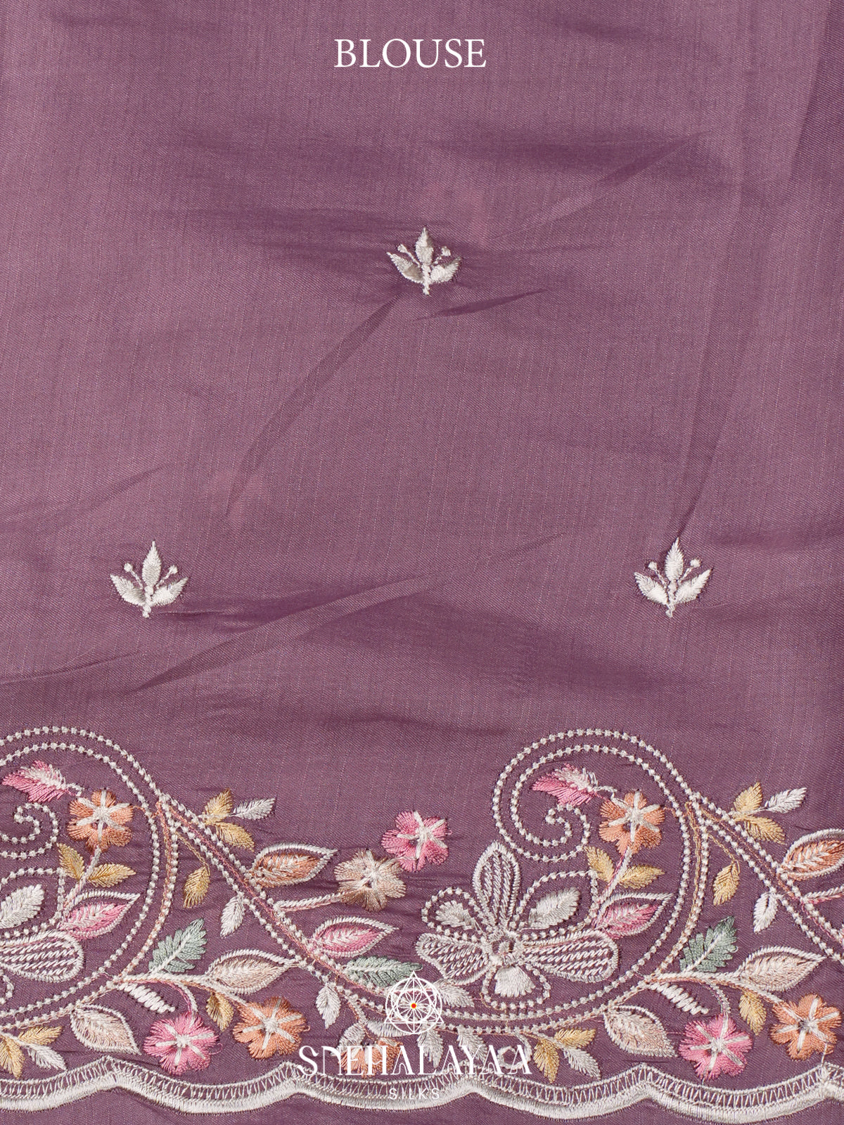 Lavender Raw Silk Saree