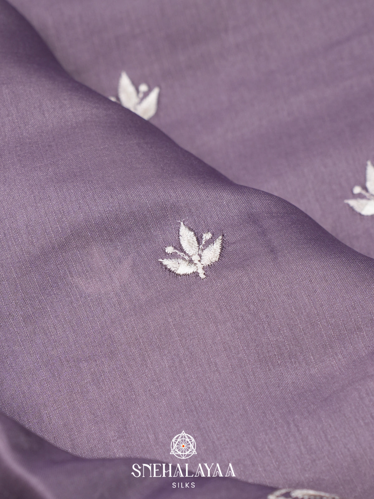 Lilac Raw Silk Saree
