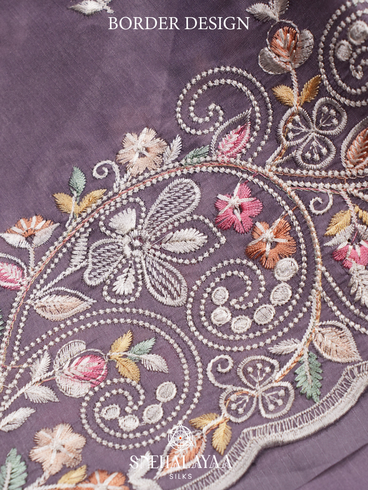 Lilac Raw Silk Saree