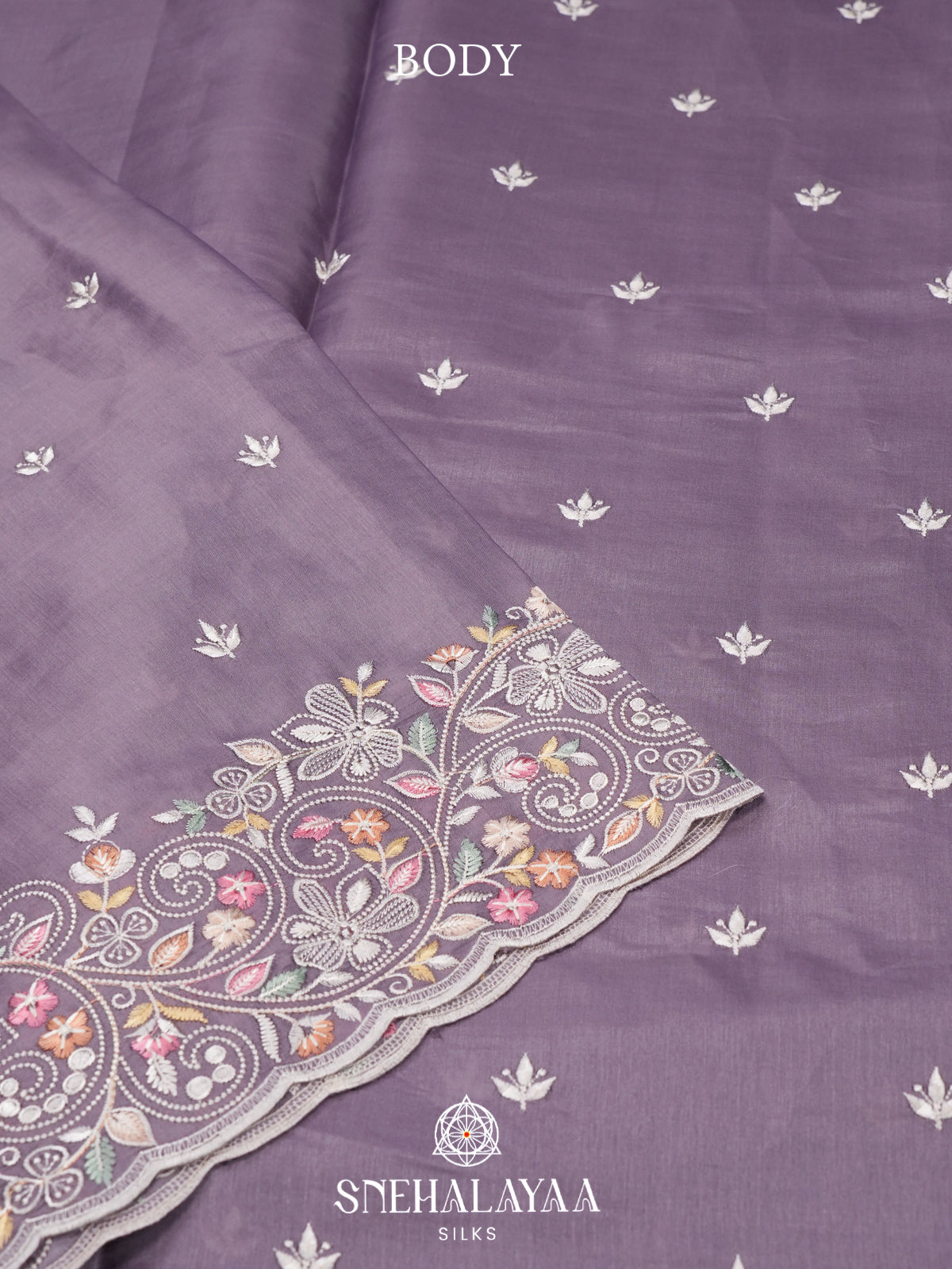 Lilac Raw Silk Saree