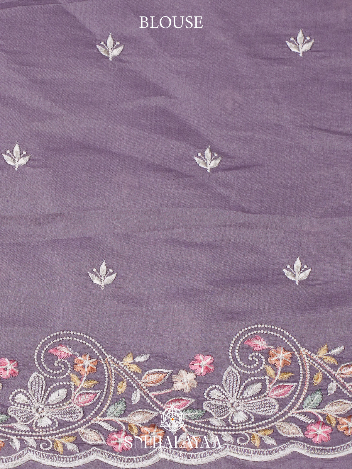Lilac Raw Silk Saree