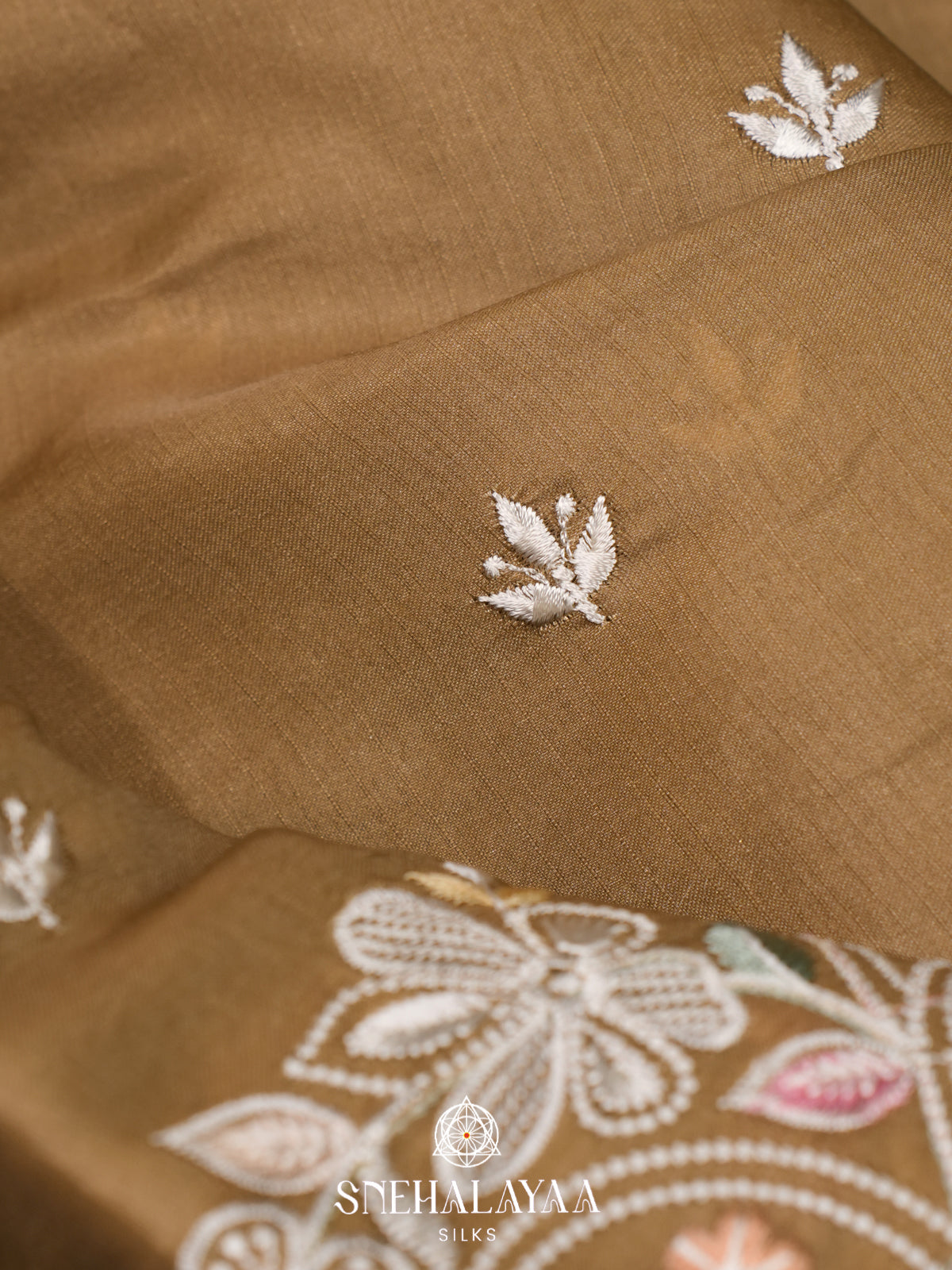 Mehadin Green Raw Silk Saree