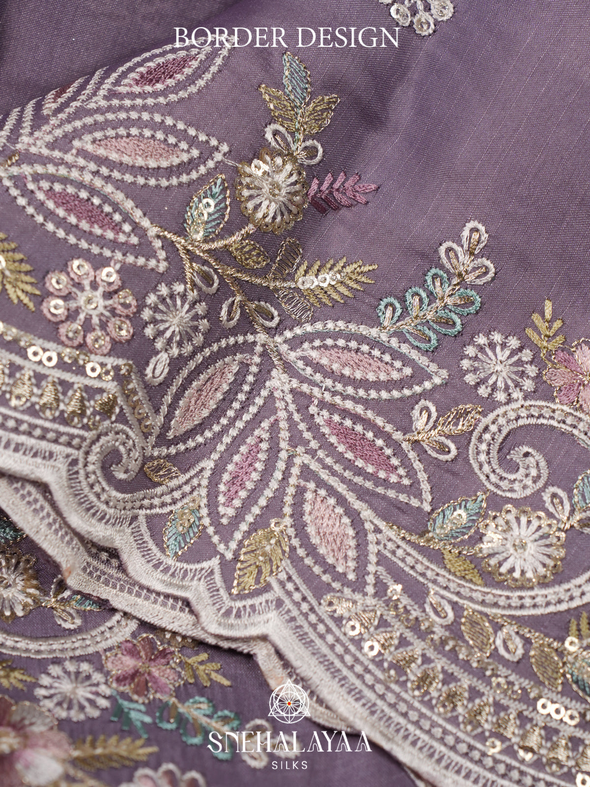 Lilac Raw Silk Saree