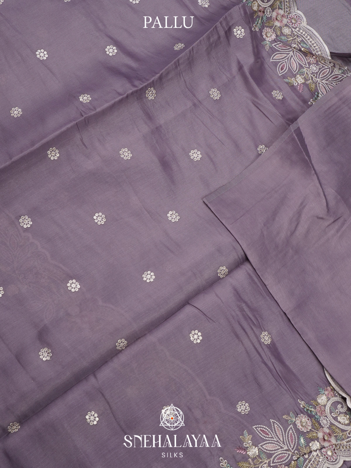 Lilac Raw Silk Saree
