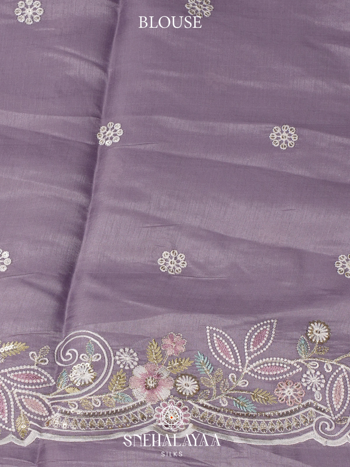 Lilac Raw Silk Saree