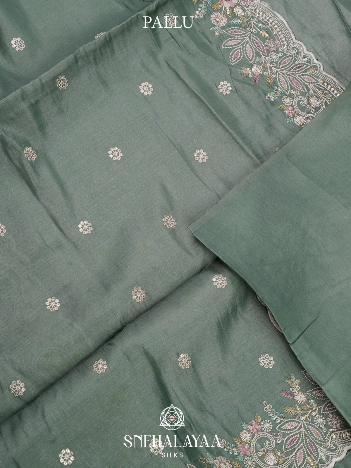 Green Raw Silk Saree