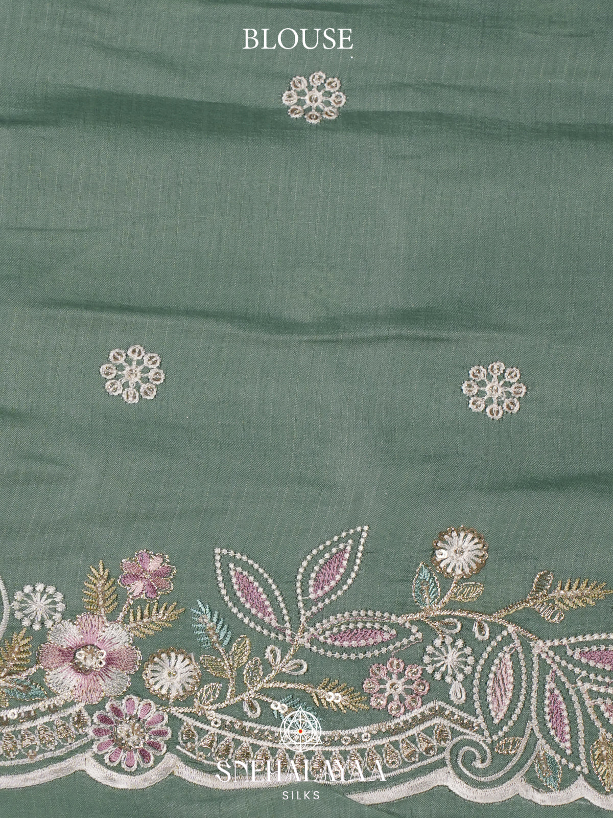 Green Raw Silk Saree