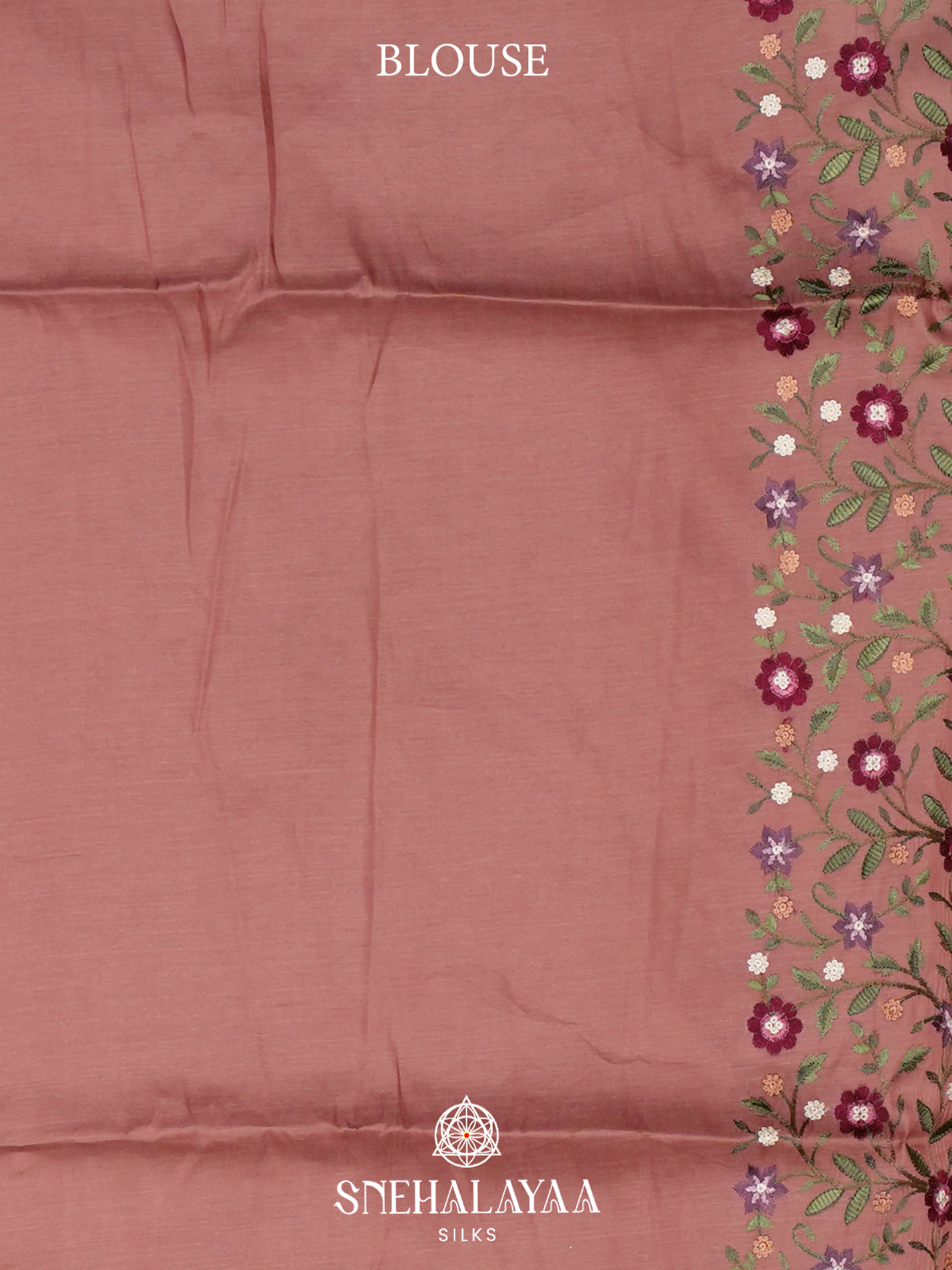 Peach Raw Silk Saree
