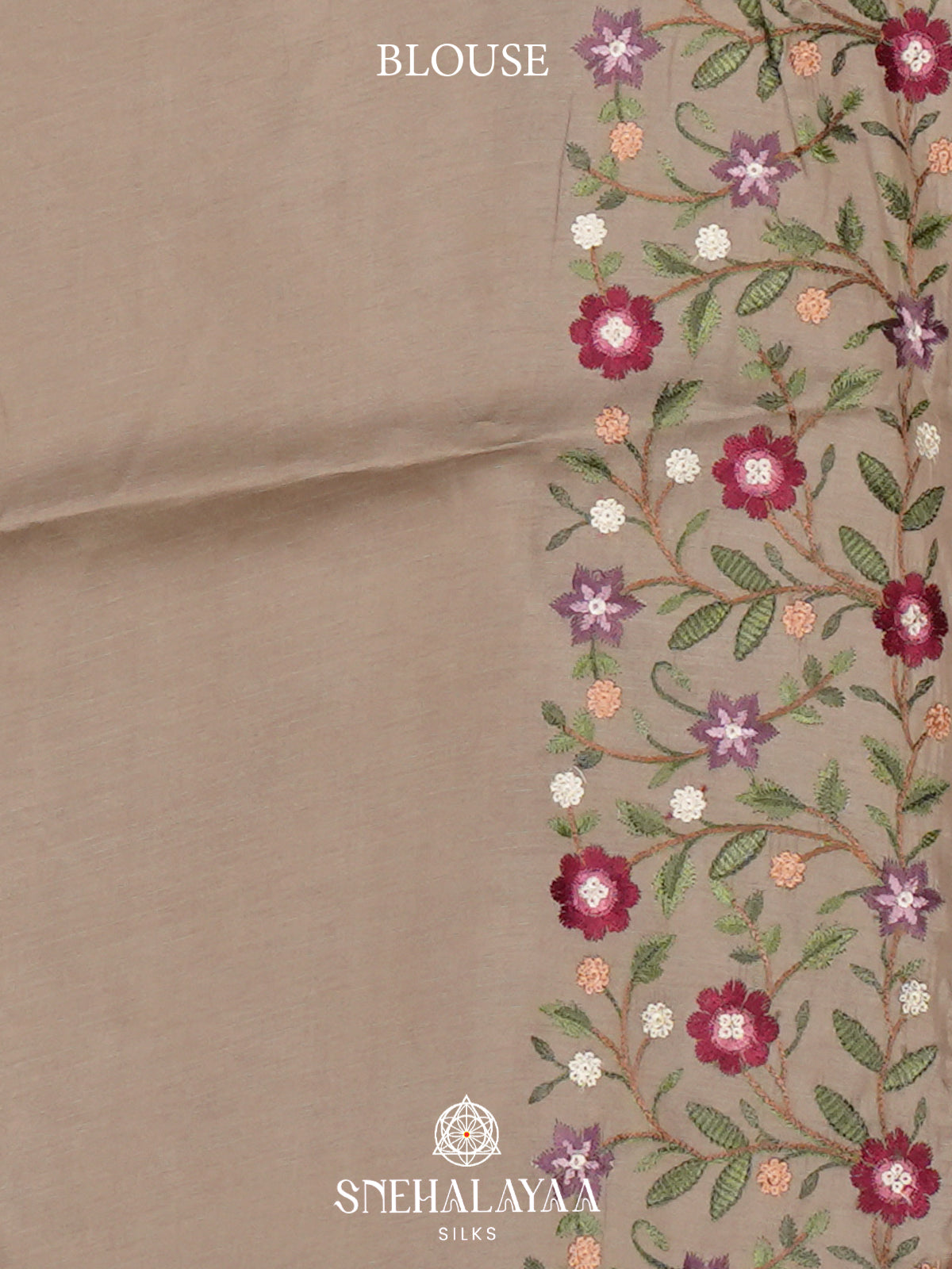 Beige Raw Silk Saree