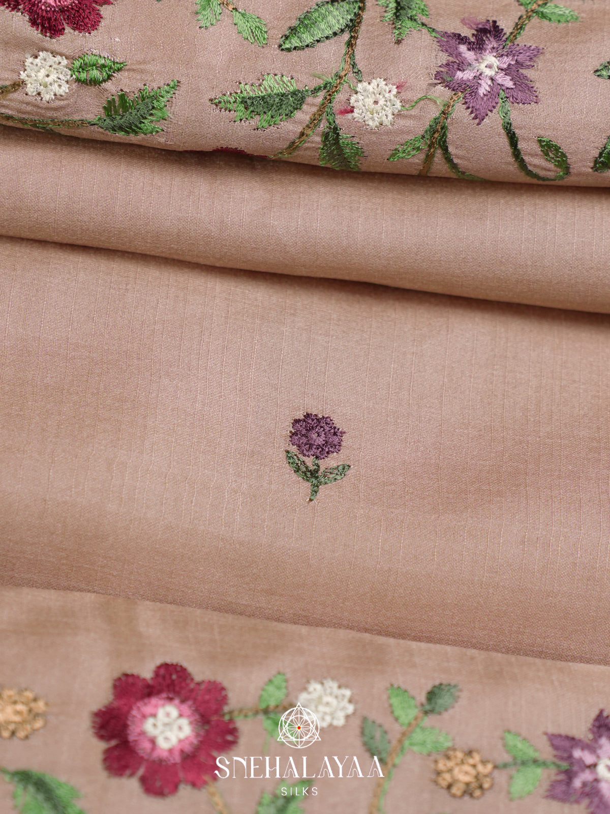 Cream Raw Silk Saree