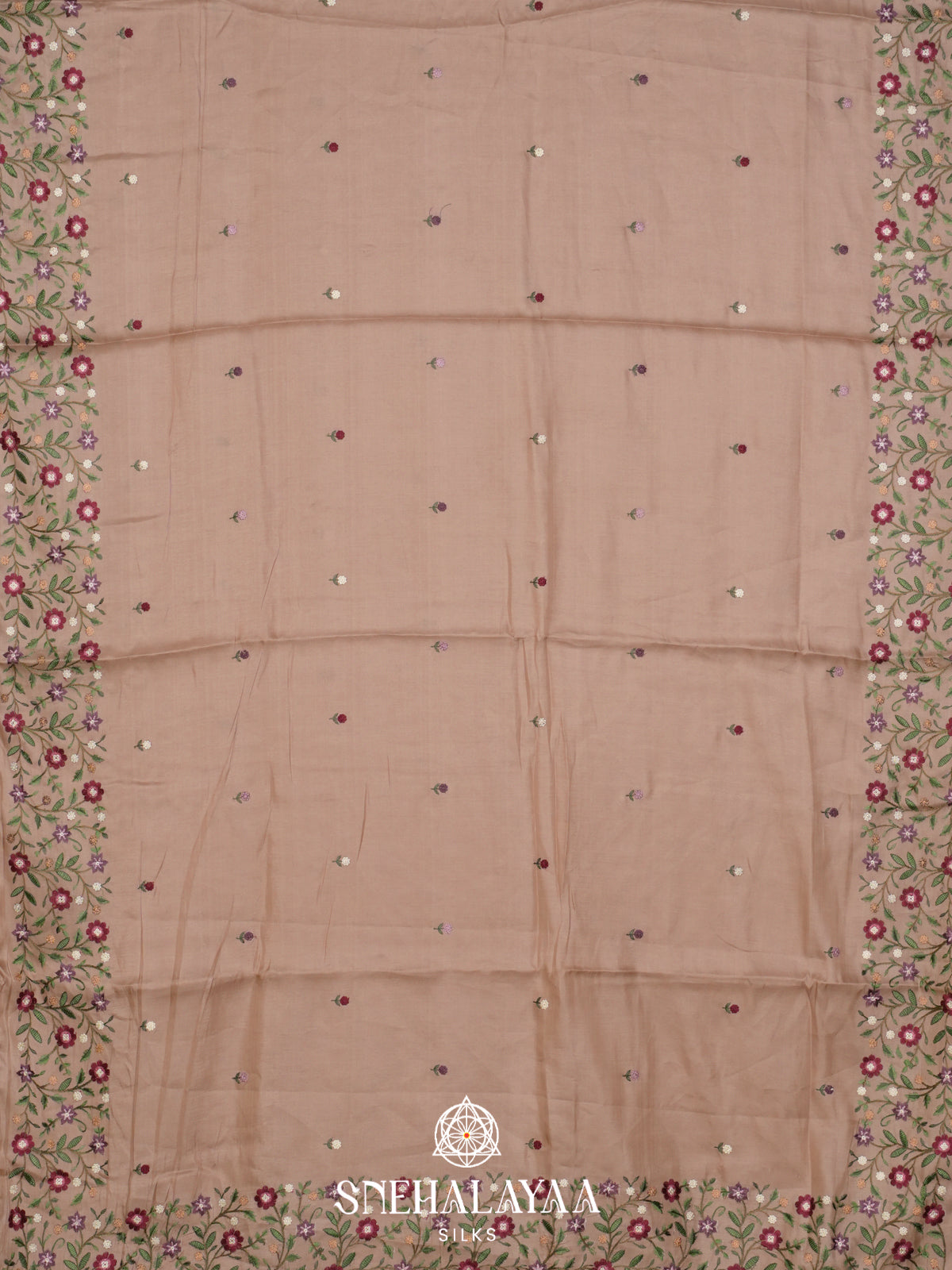 Cream Raw Silk Saree