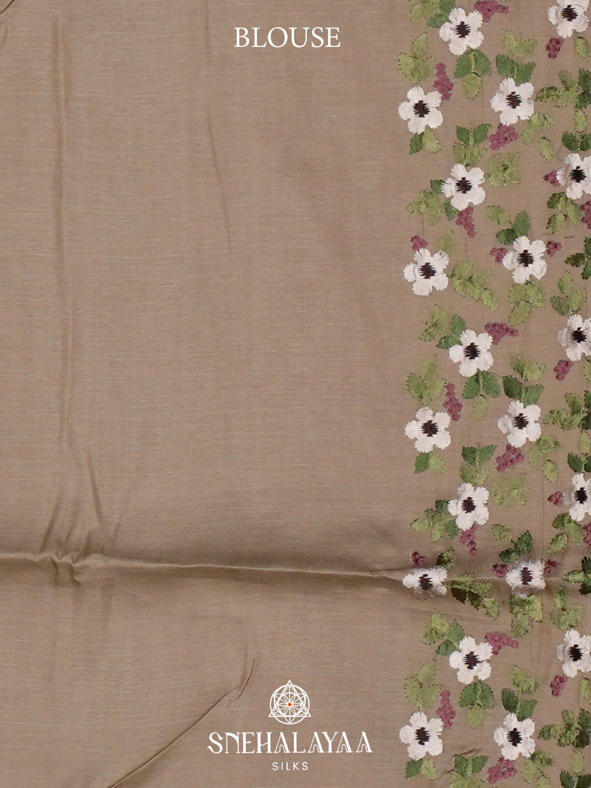 Beige Raw Silk Saree