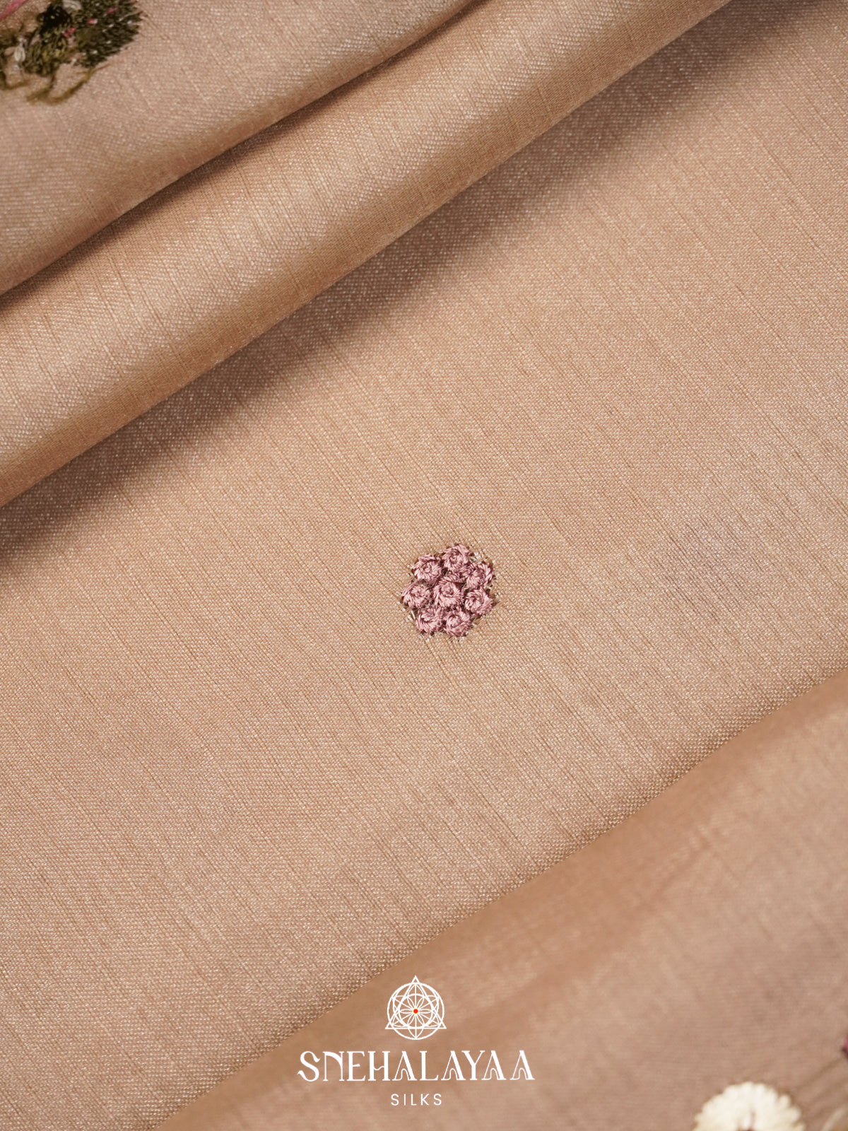 Cream Raw Silk Saree