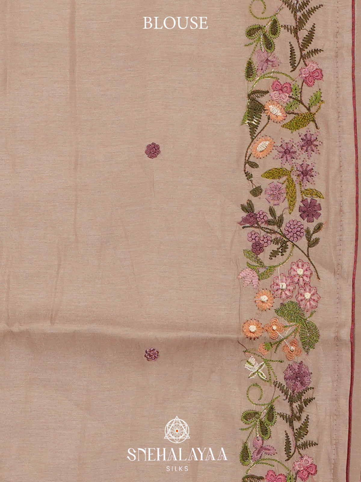 Cream Raw Silk Saree
