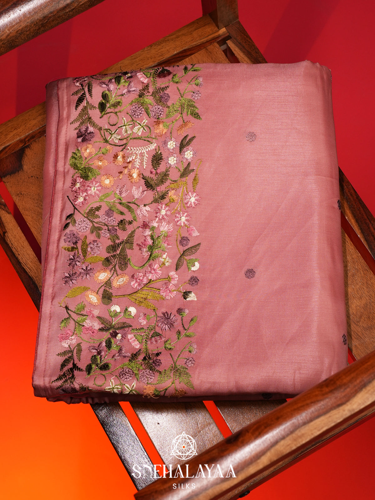 Pink Raw Silk Saree