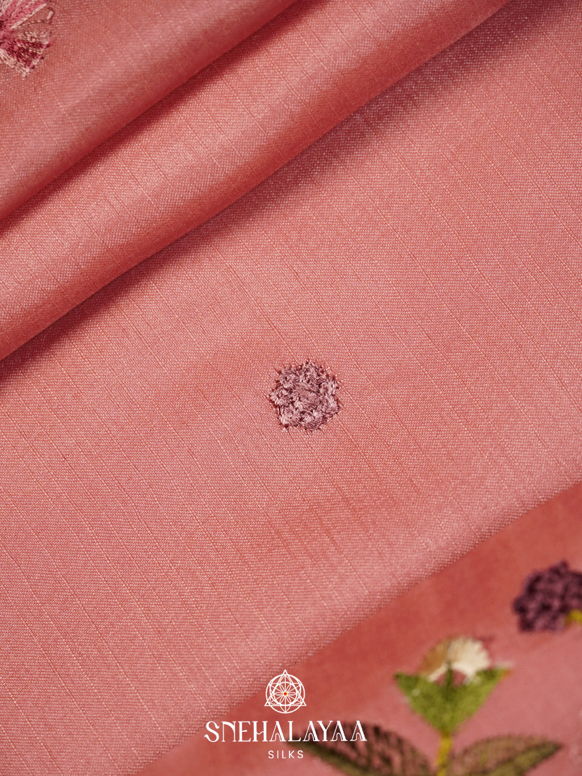 Pink Raw Silk Saree