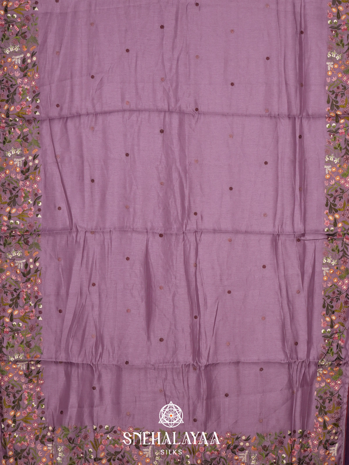 Lilac Raw Silk Saree