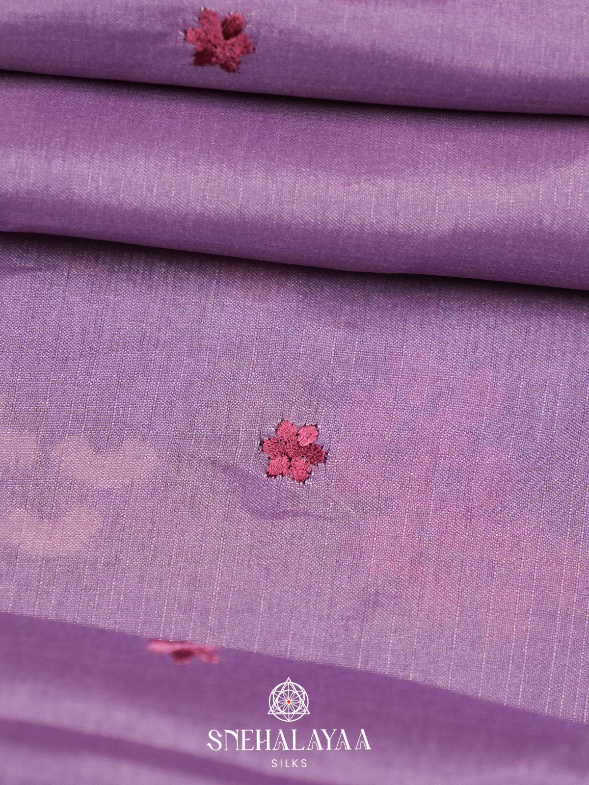 Lilac Raw Silk Saree
