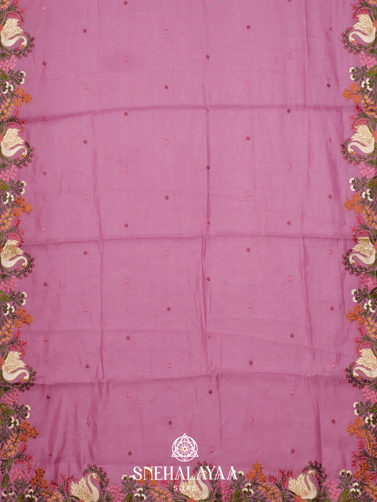 Lavender Raw Silk Saree