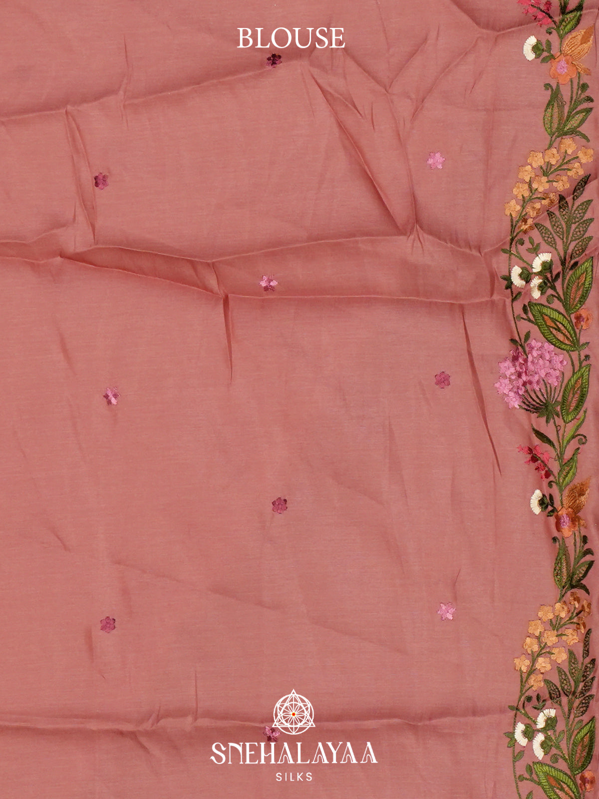 Peach Raw Silk Saree